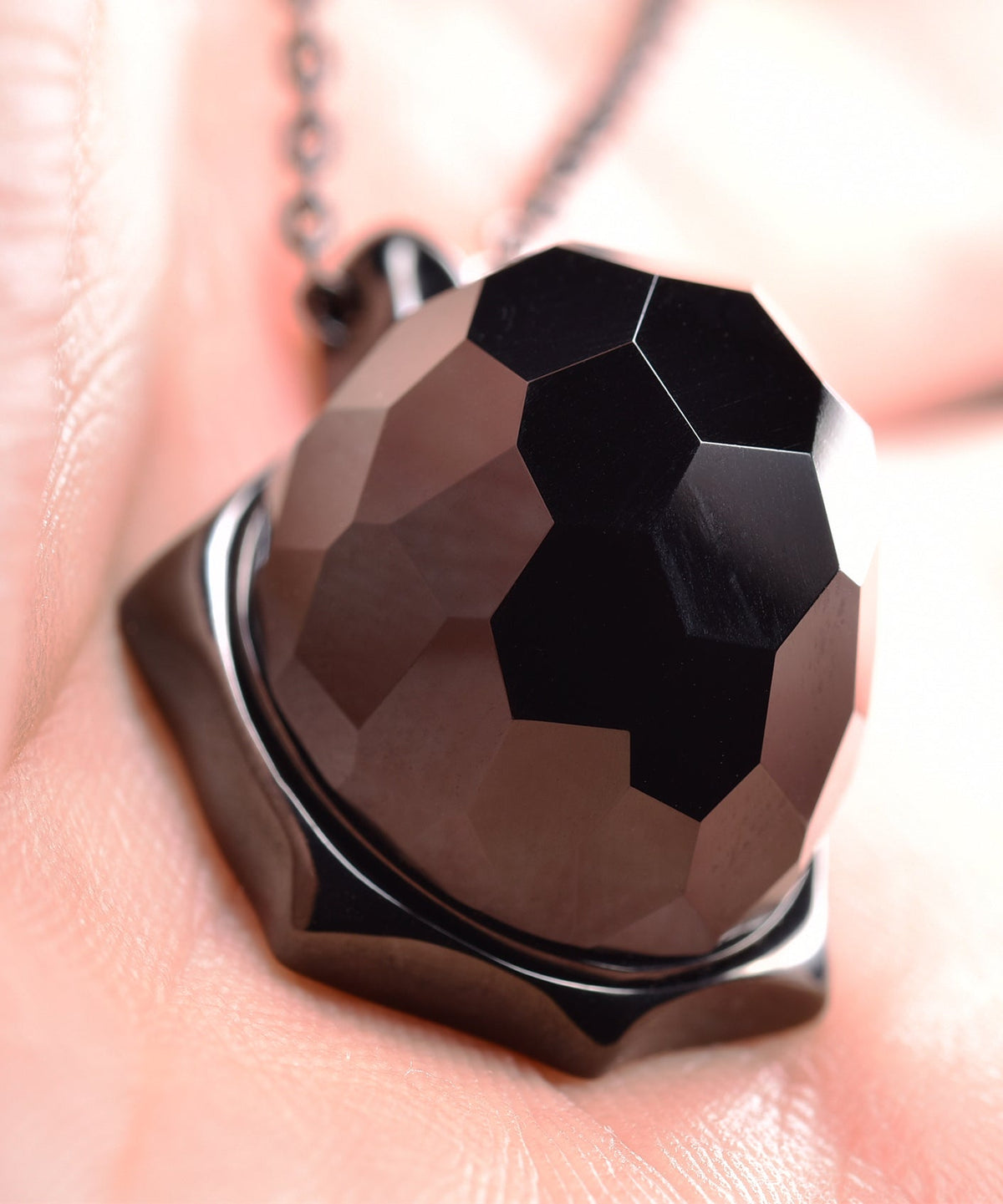 Obsidian & Black Turtle Pendant