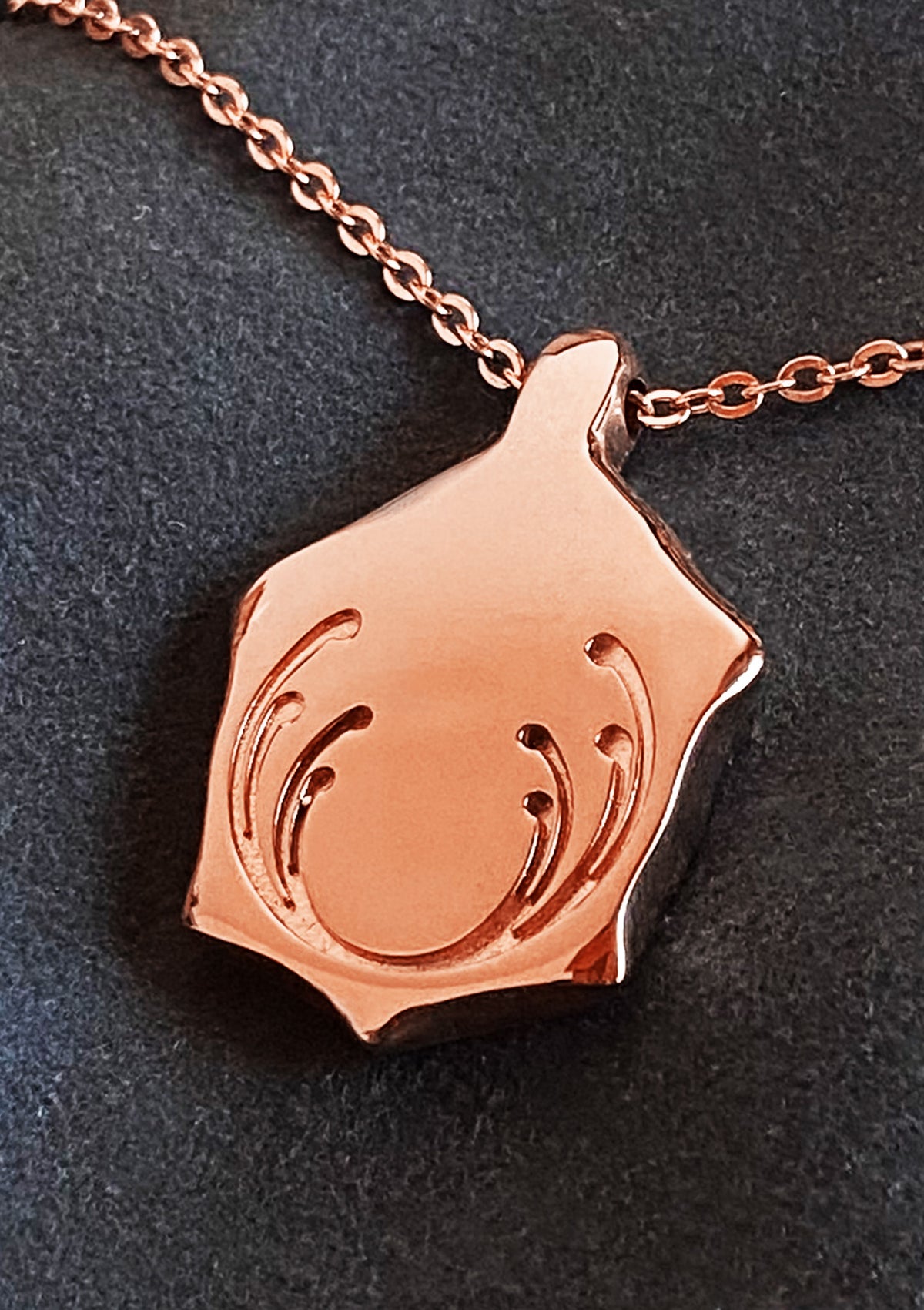 Rose Gold Stainless Steel World Turtle Pendant (BASE)