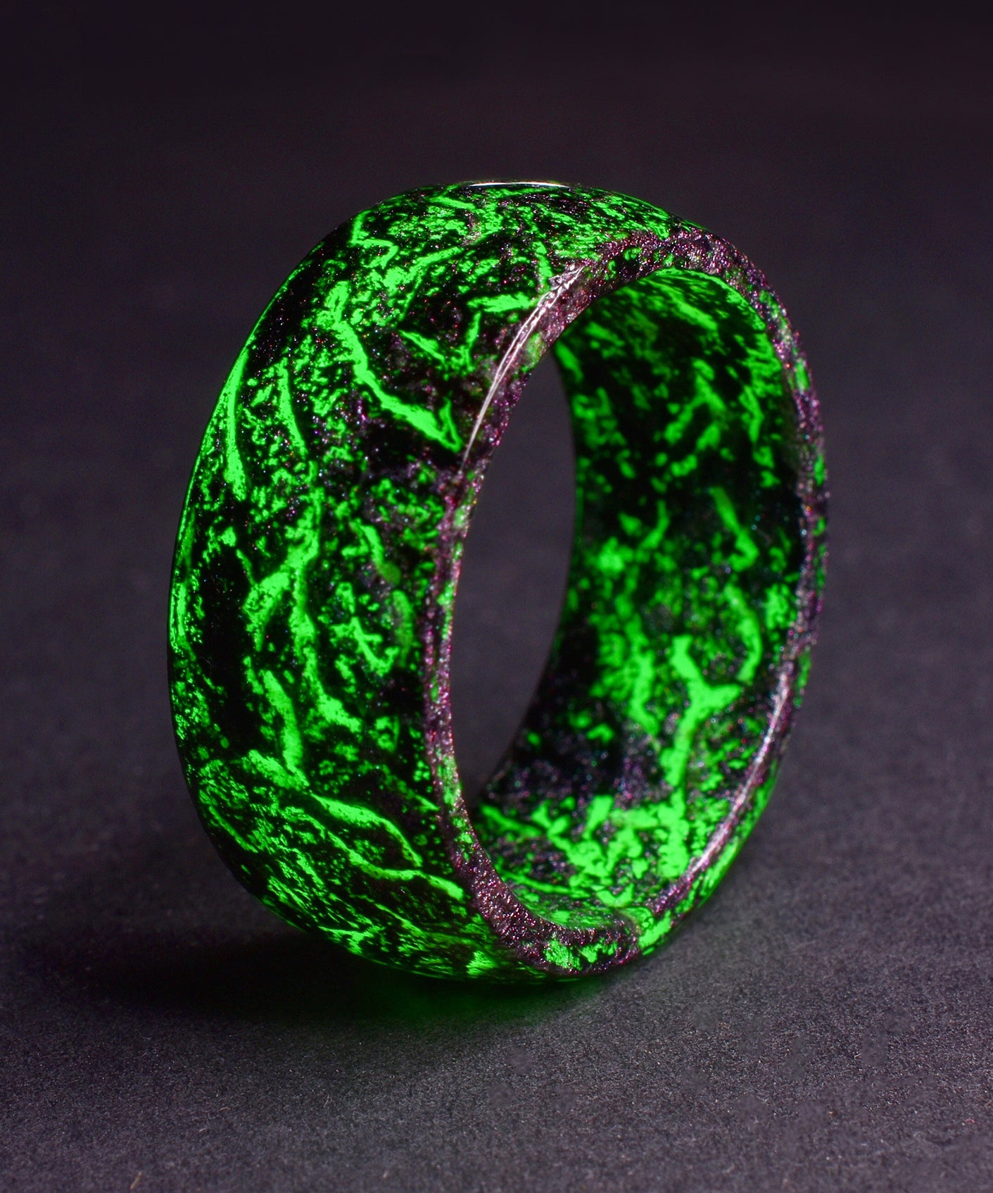 The Aurora - A Luminous Icy Glow Ring – Excalibur Rings