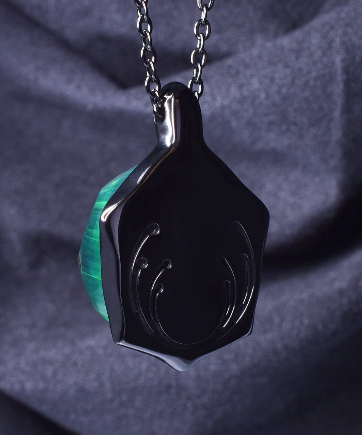 Aurora Borealis &amp; Black Turtle Pendant