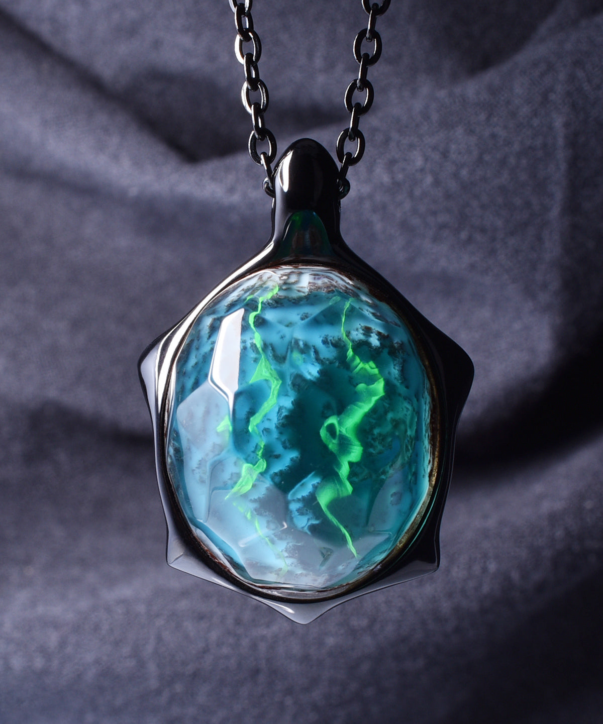 Aurora Borealis &amp; Turtle Pendant (COMBO)