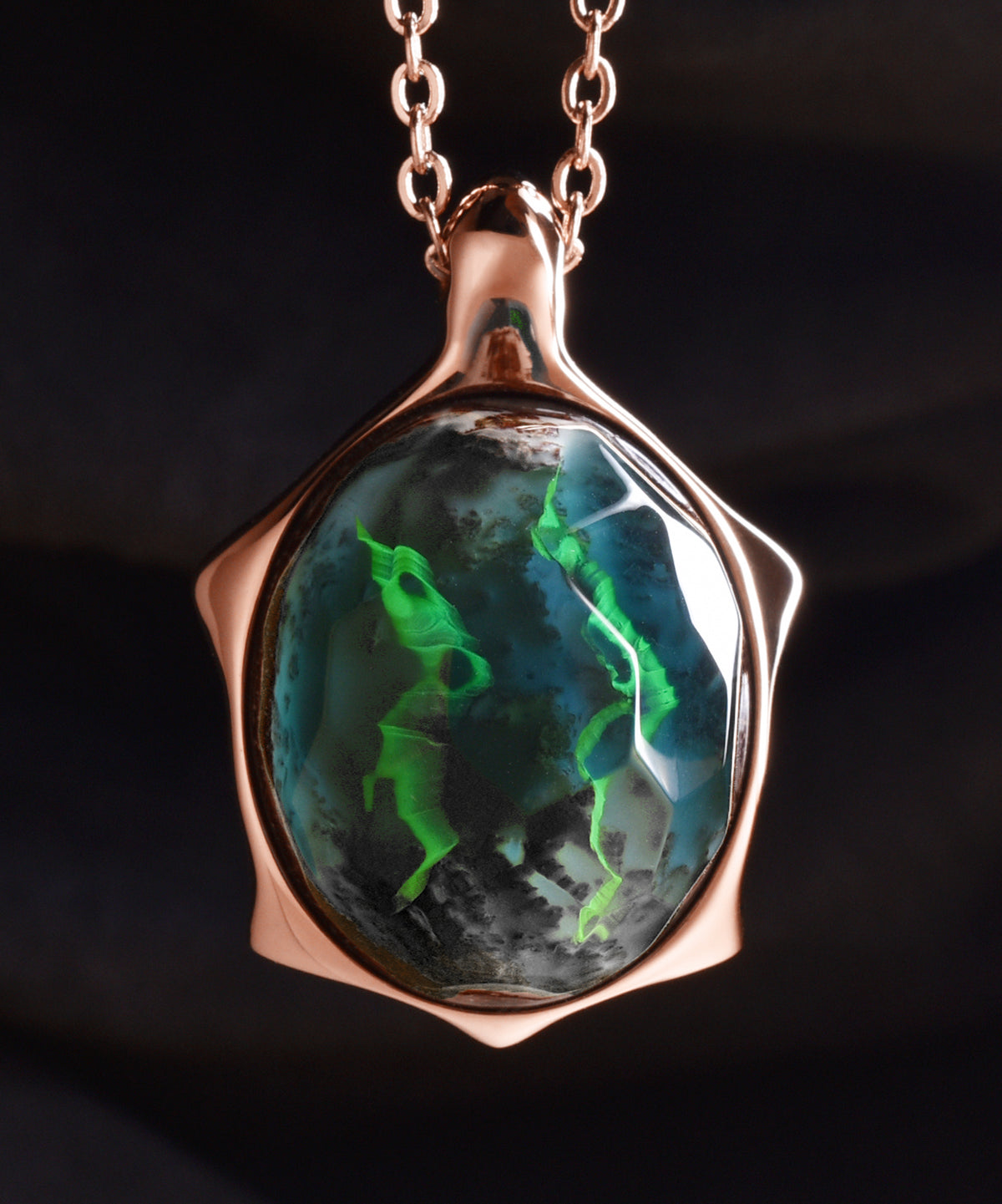 Aurora Borealis &amp; Turtle Pendant (COMBO)