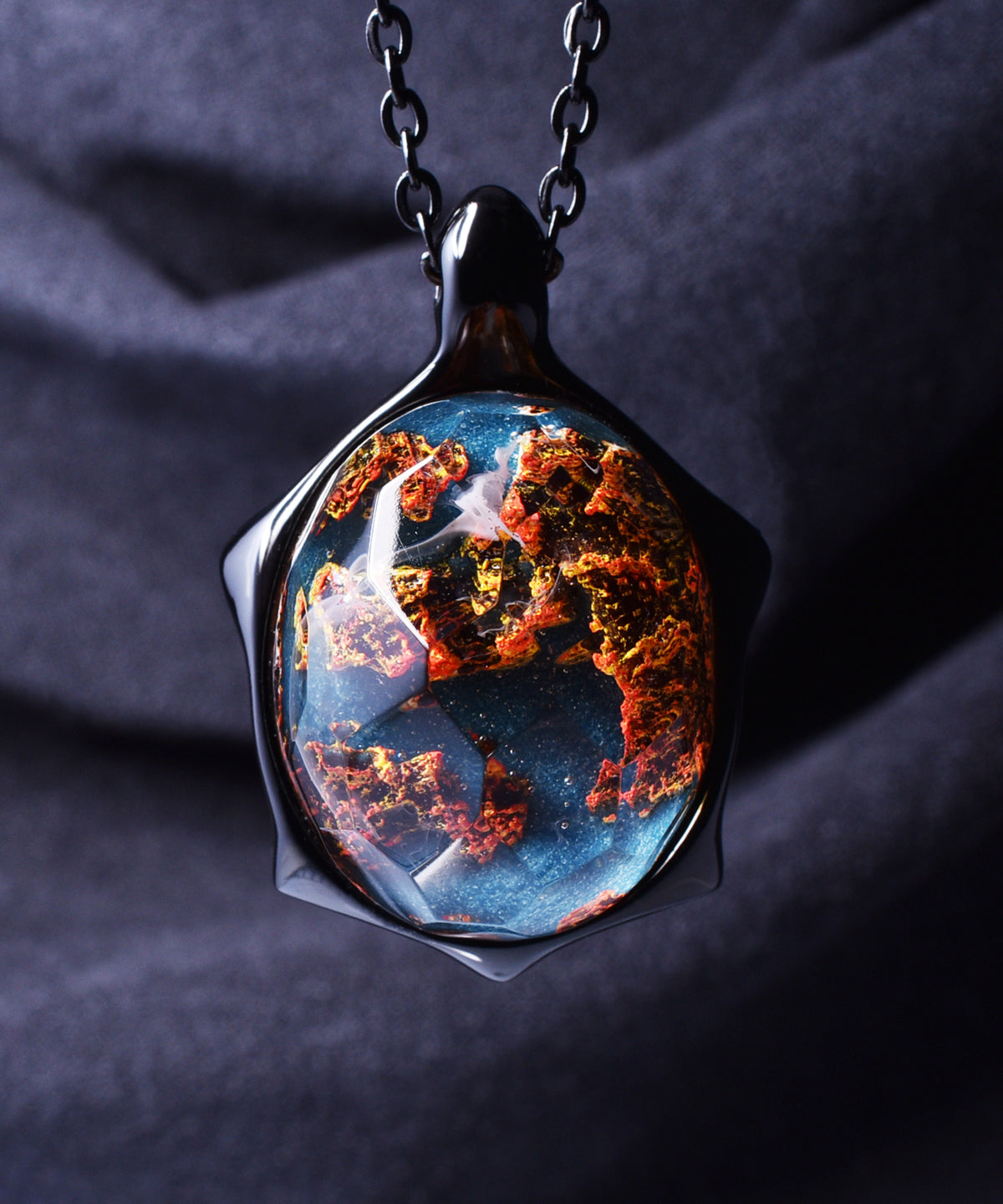 Black Steel Turtle Pendant BASE Secret Woods