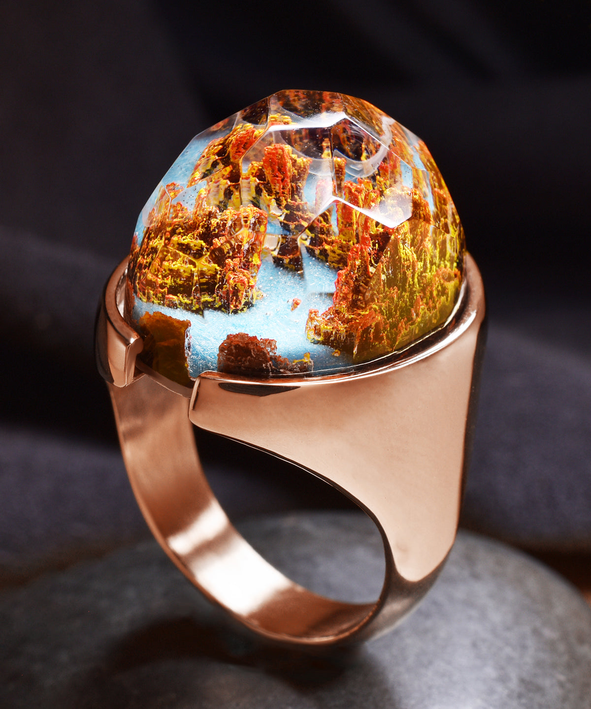 Rose Gold Halo Ring (BASE)