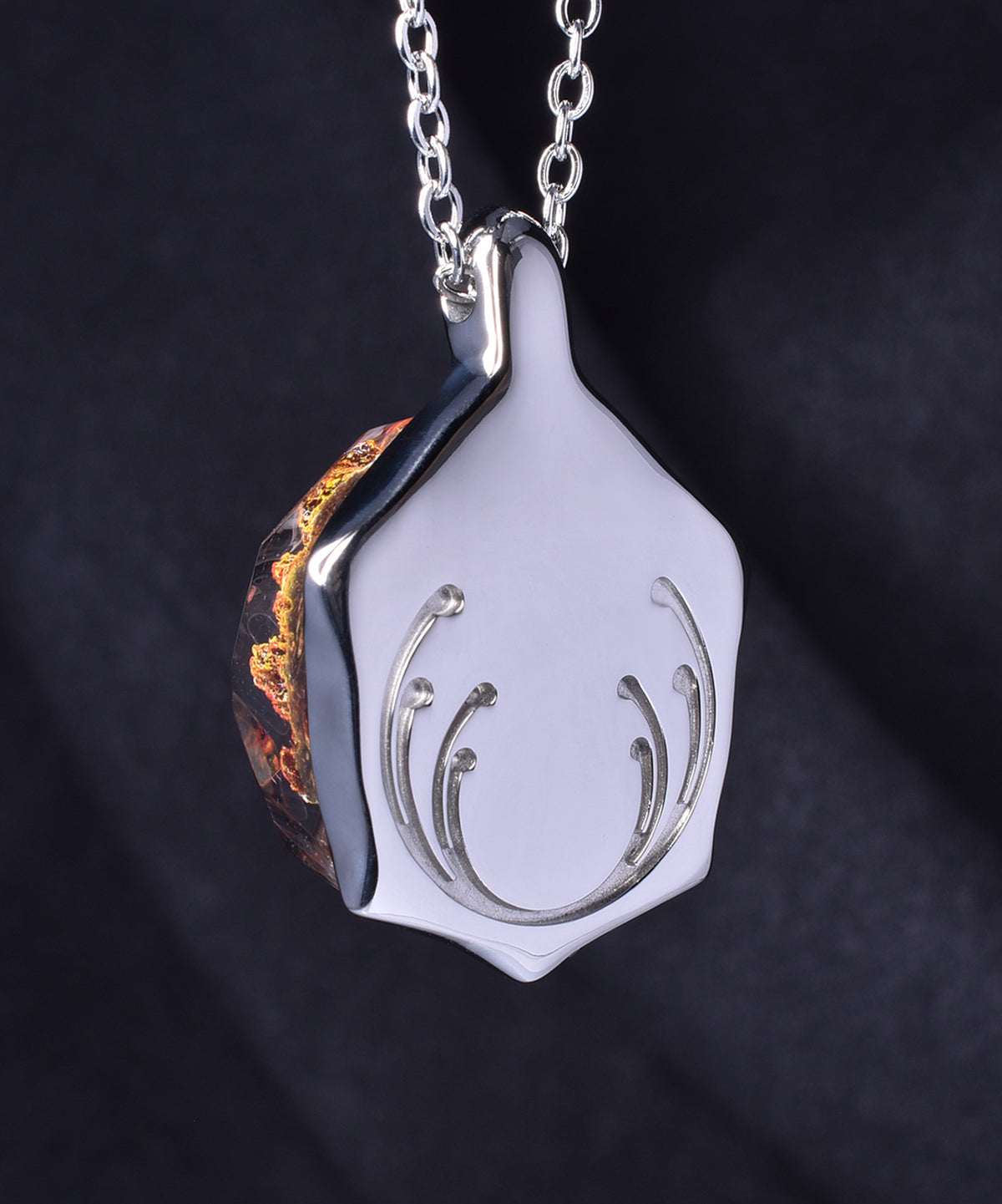 Autumn River &amp; Steel Turtle Pendant