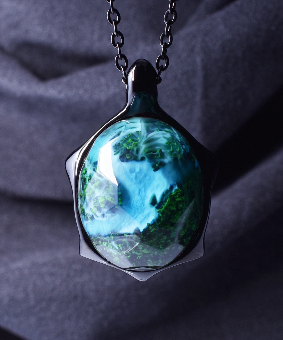 Azure Falls &amp; Turtle Pendant (COMBO)