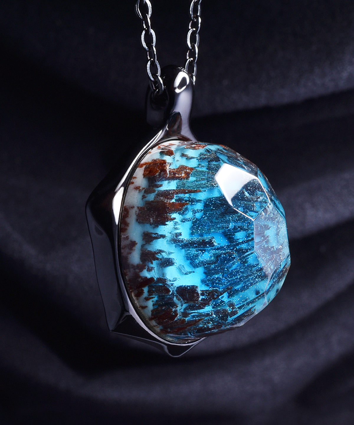 Enchanted Forest &amp; Black Turtle Pendant