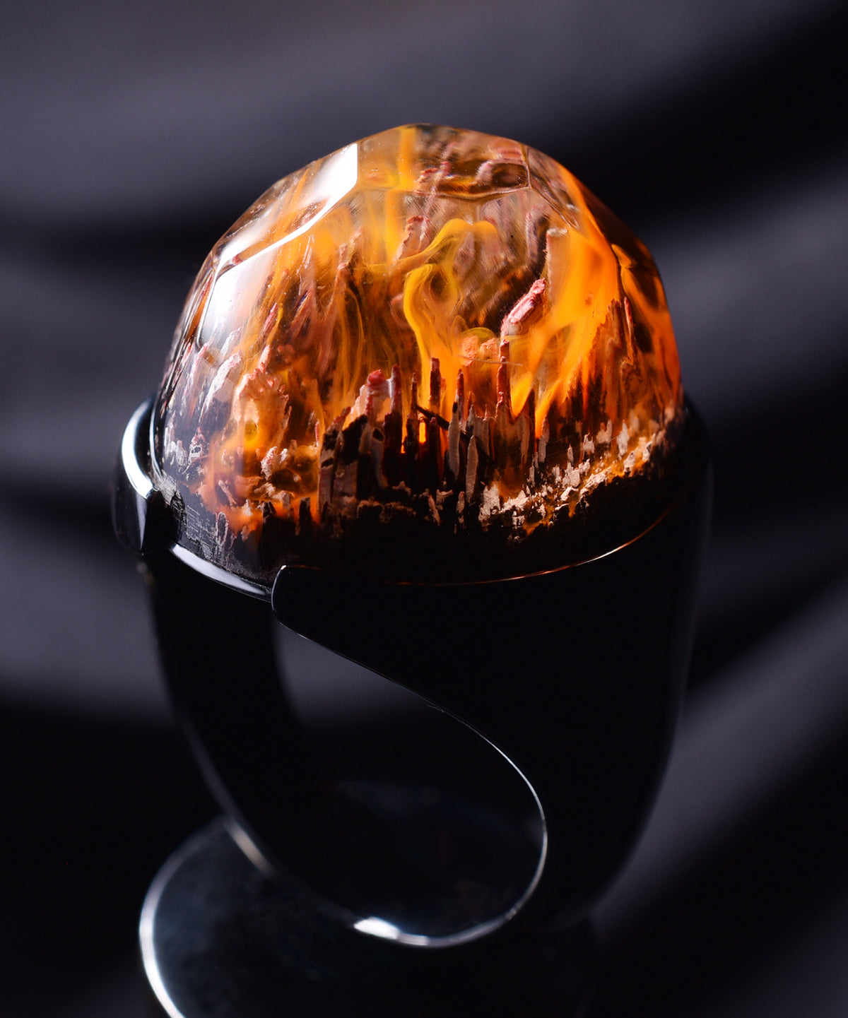 Ember Spirit &amp; Black Halo Ring