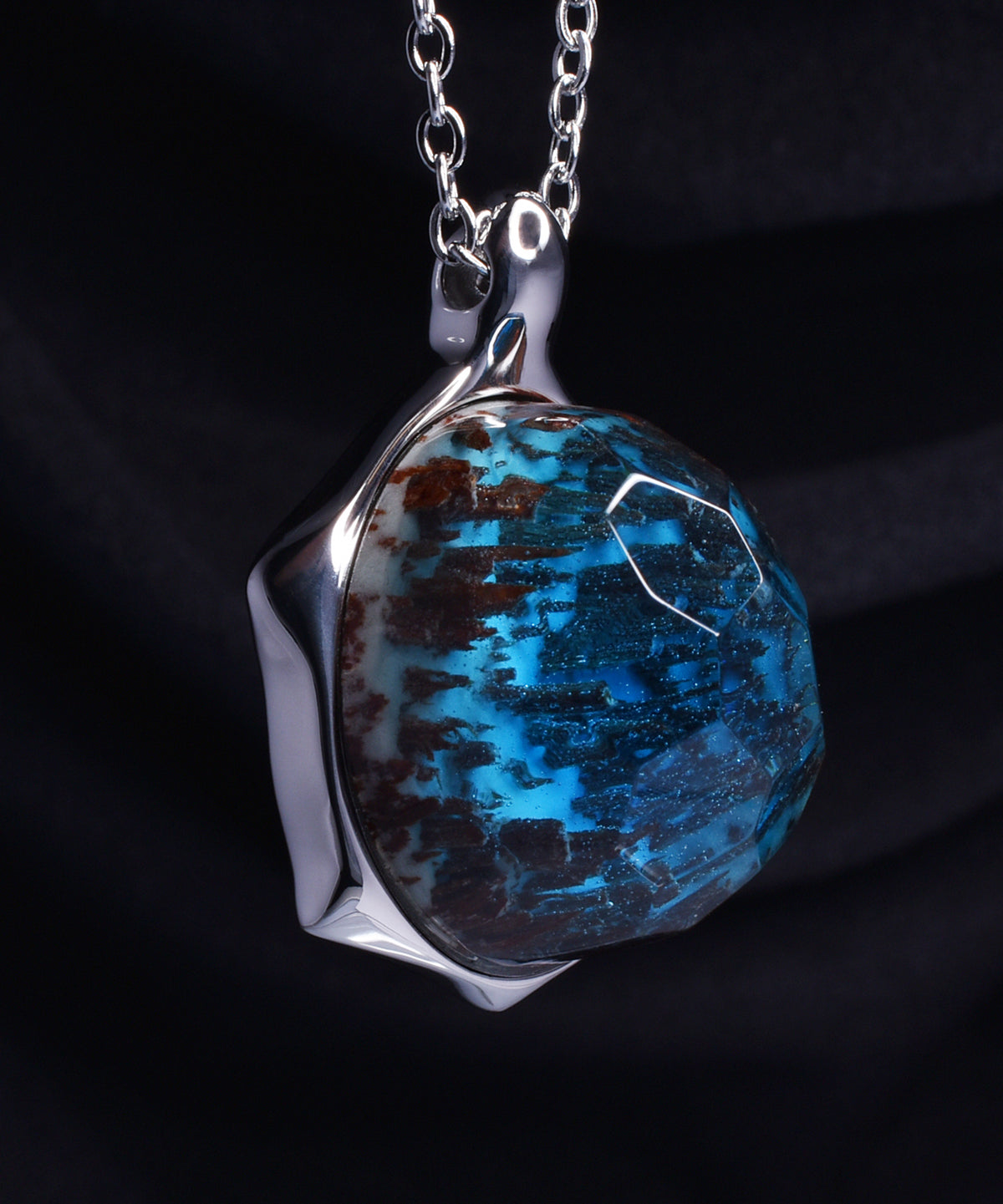 Enchanted Forest &amp; Steel Turtle Pendant