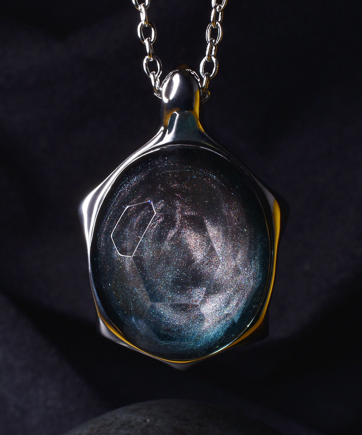 Galactica &amp; Steel Turtle Pendant