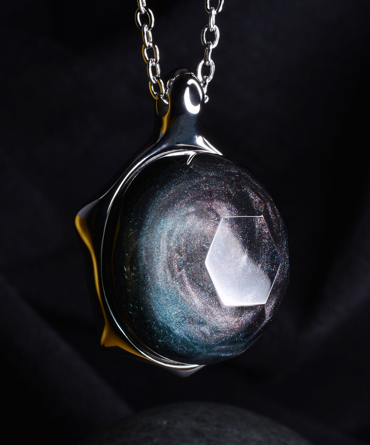 Galactica &amp; Steel Turtle Pendant
