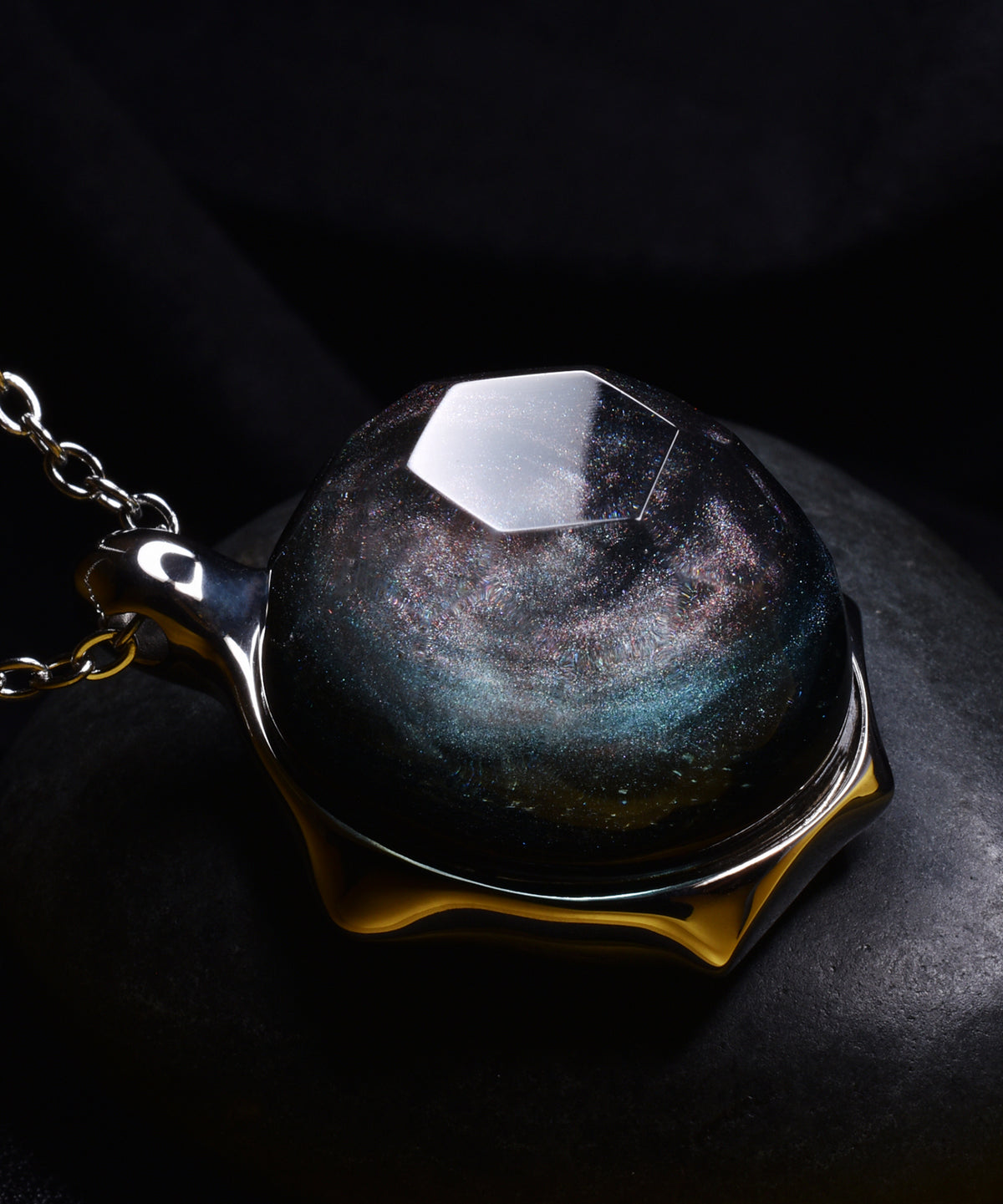 Galactica &amp; Steel Turtle Pendant