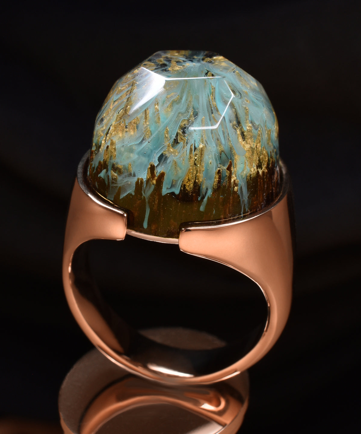 Rose Gold Halo Ring (BASE)