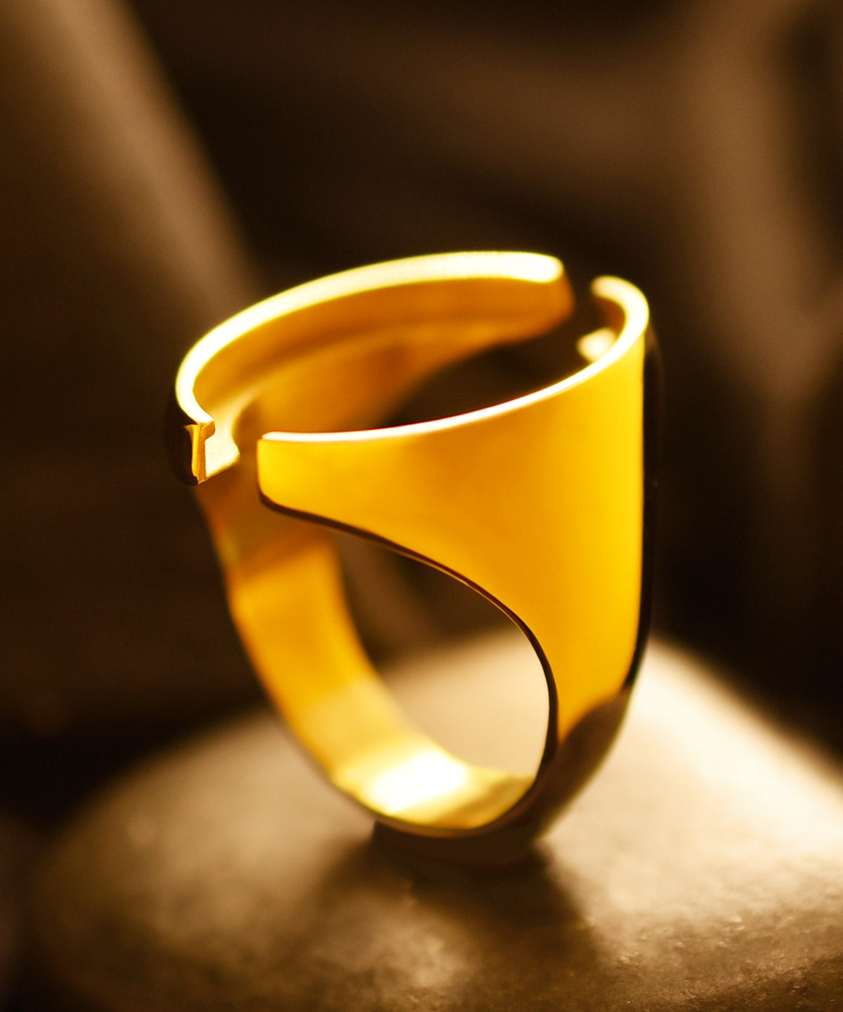 Golden Glacier &amp; Gold Halo Ring