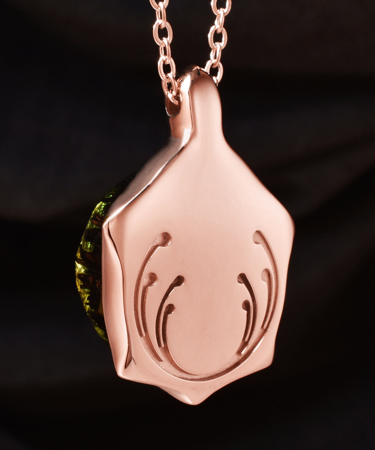 Gold Millettia &amp; Rose Gold Turtle Pendant