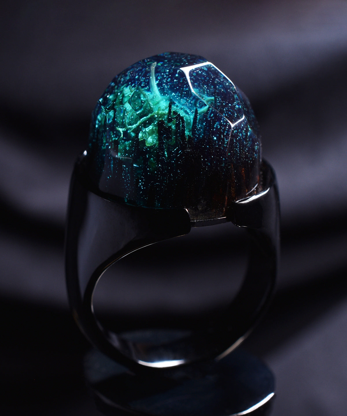 Ocean Oasis &amp; Black Halo Ring