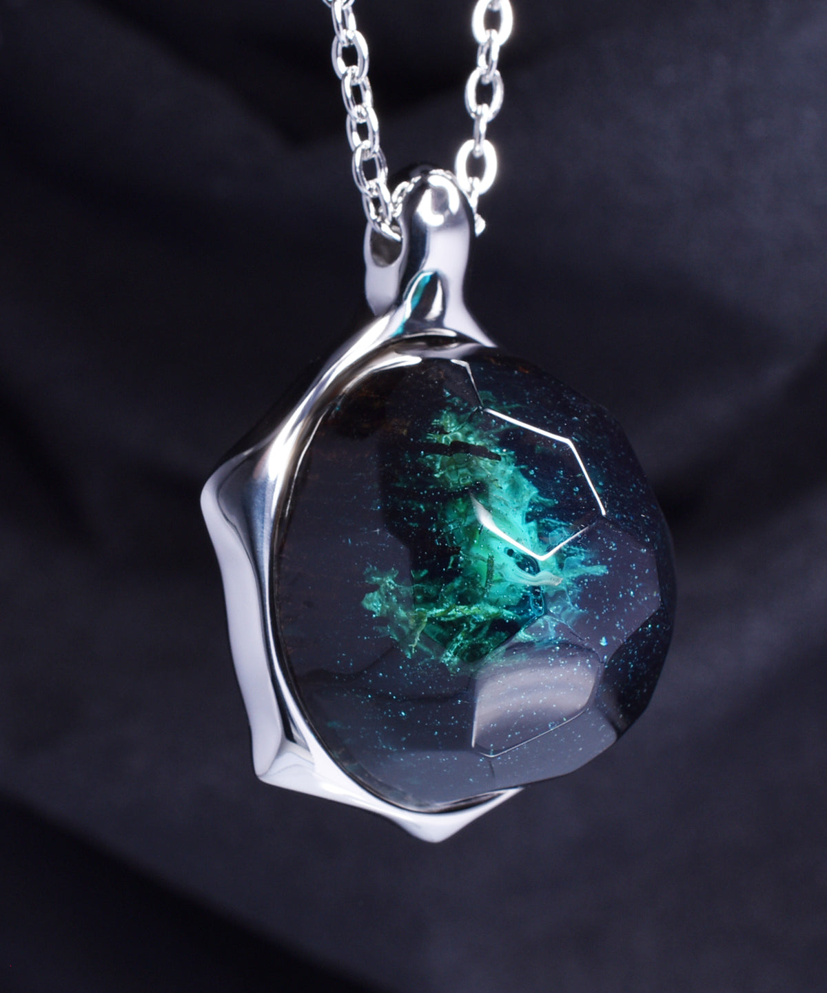 Ocean Oasis &amp; Steel Turtle Pendant