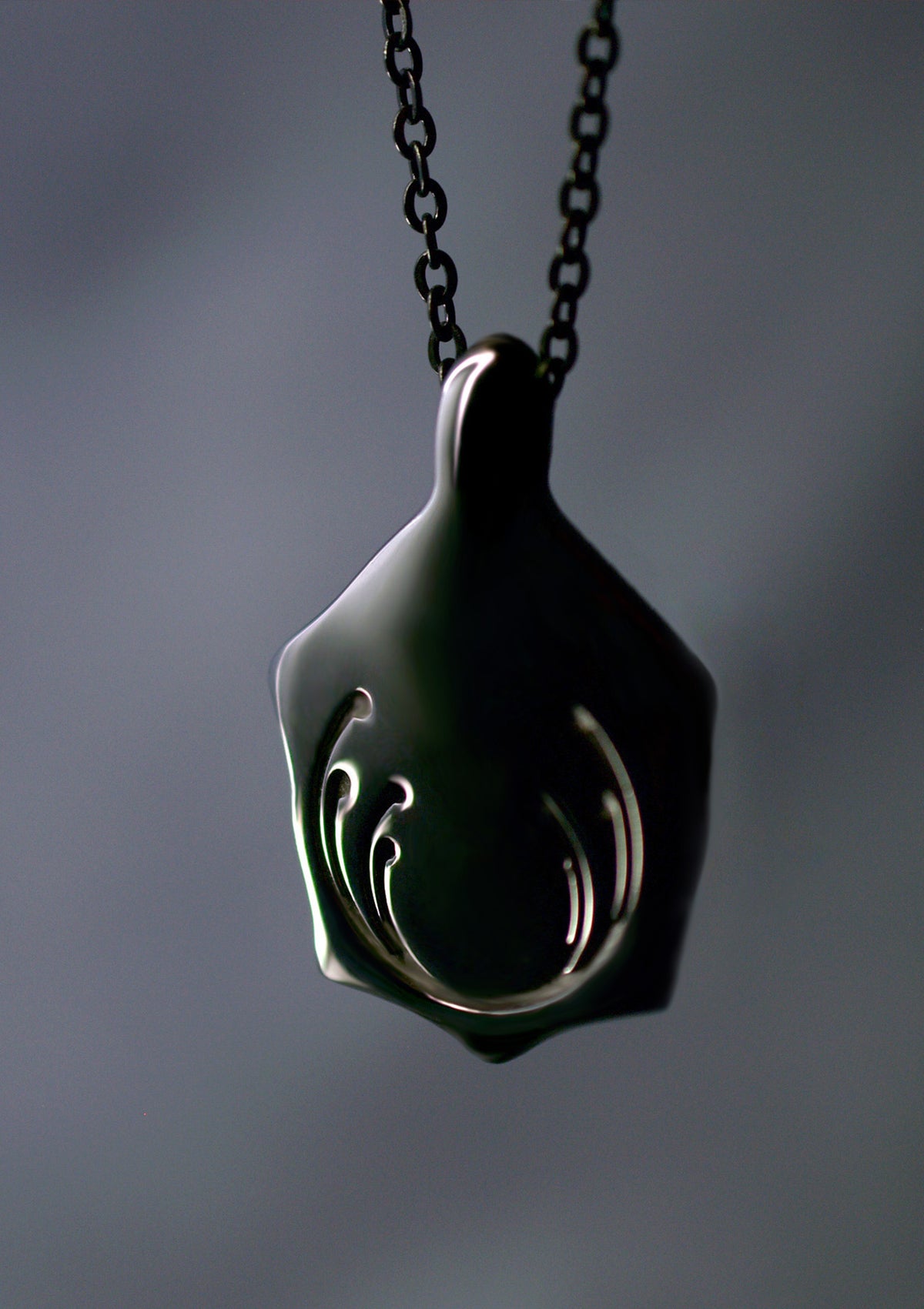 Black Stainless Steel World Turtle Pendant (BASE)